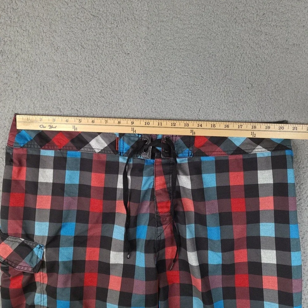 Quiksilver Board‎ Shorts Mens 40 Multicolor Plaid Check Swim Trunks Beach